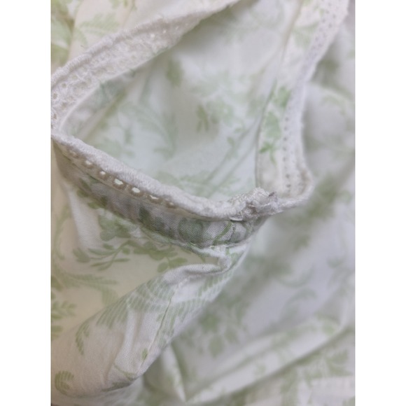 Vtg 90s Nightgown 100% Cotton Floral Green Prairie Cottage Farmhouse 1X Plus Sz - Picture 10 of 12